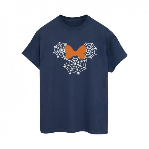 Disney Womens/Ladies Minnie Mouse Spider Web Head Cotton Boyfriend T-Shirt