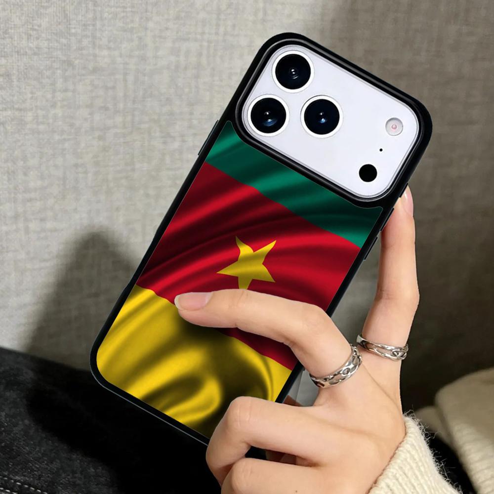Чехол-бампер для iPhone 17 Air 16 Pro Max 15 Plus 11 13 Mini 14 12 Задняя крышка телефона Флаг Камеруна