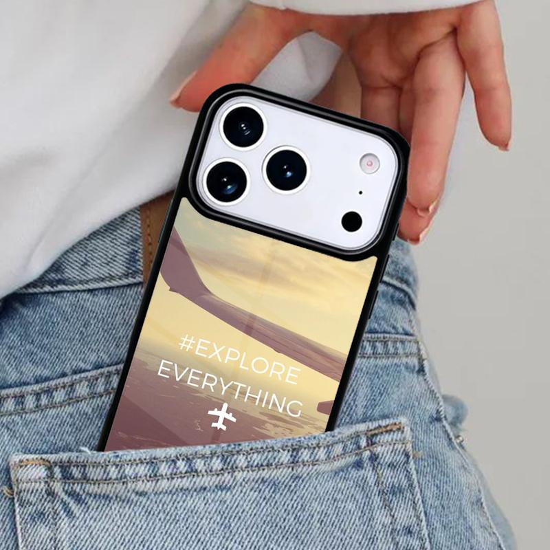 Airplane Travel Phone Case for iPhone 16e 15 14 13 12 17 Pro Max Plus Air 17pro Cover Coque