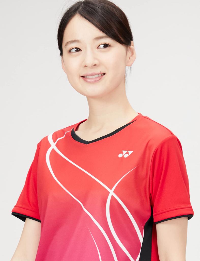 Yonex Игровая футболка с коротким рукавом Закат Красный S Женская, (496)