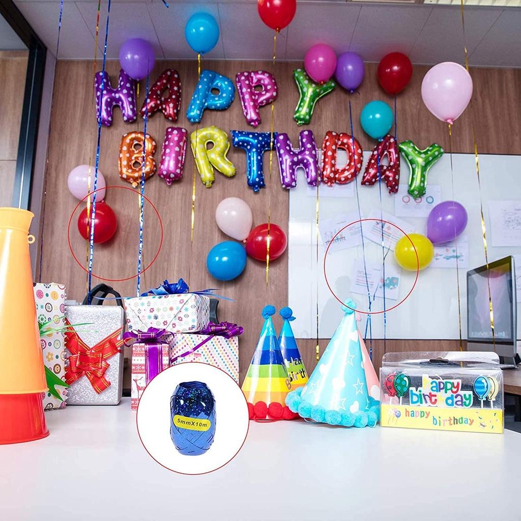 Прочная 5мм лента для воздушных шаров - длина 10м, несколько цветов для украшения вечеринок и рукоделия