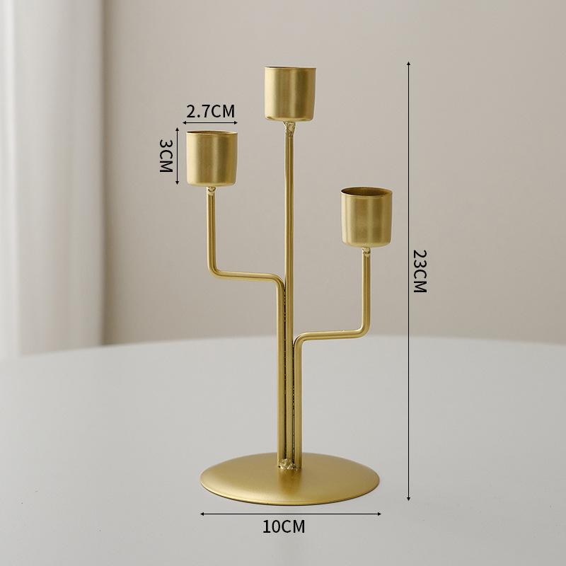 Candle Holders Modern Metal Candlestick Wedding Candle Stand Exquisite Desktop Party Decor for Home Office Decor