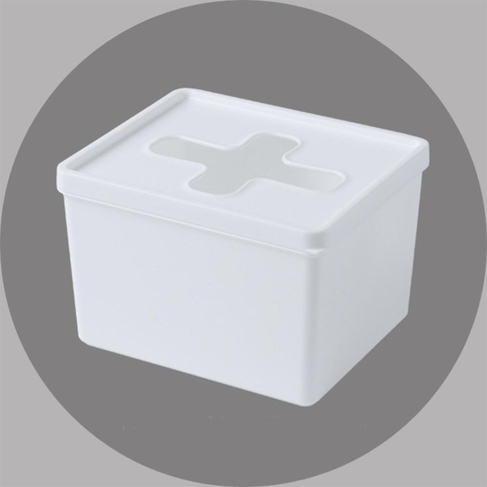 Cross Shaped Tissue Box Cover With Lid Large Capacity Storage Box PP, PE Stackable Garbage Bag Dispenser Bedroom