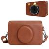HIYQIN Protective Case for Kodak C210R/Mini Shot 2 Retro 2-in-1 Camera, PU Leather Bag with Adjustable Shoulder Strap, Brown