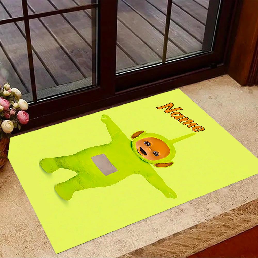 Purple Teletubby Space Customize Your Name Floor Rug Office Rug Design for Decorate room Dormitory Balcony Outdoor Anti-slip Rug Office home decor