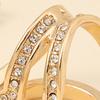 Scarf Button Three-Ring Design Rhinestones Inlaid Scarf Buckle Korean Style Scarves Shawls Scarf Fastener Jewelry Accessory