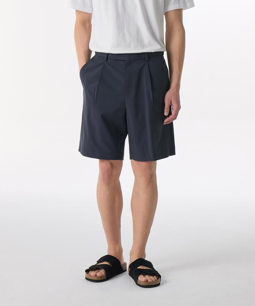 MUSINSA STANDARD [Cooltandard] Hidden Banding Half Slacks [Iron Gray]