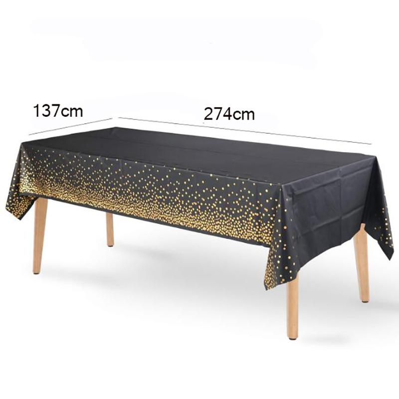Tablecloths Rose Gold Dot-shape Disposable Party Waterproof Table Cloth Wedding Decor Adult Birthday Parties Decoration