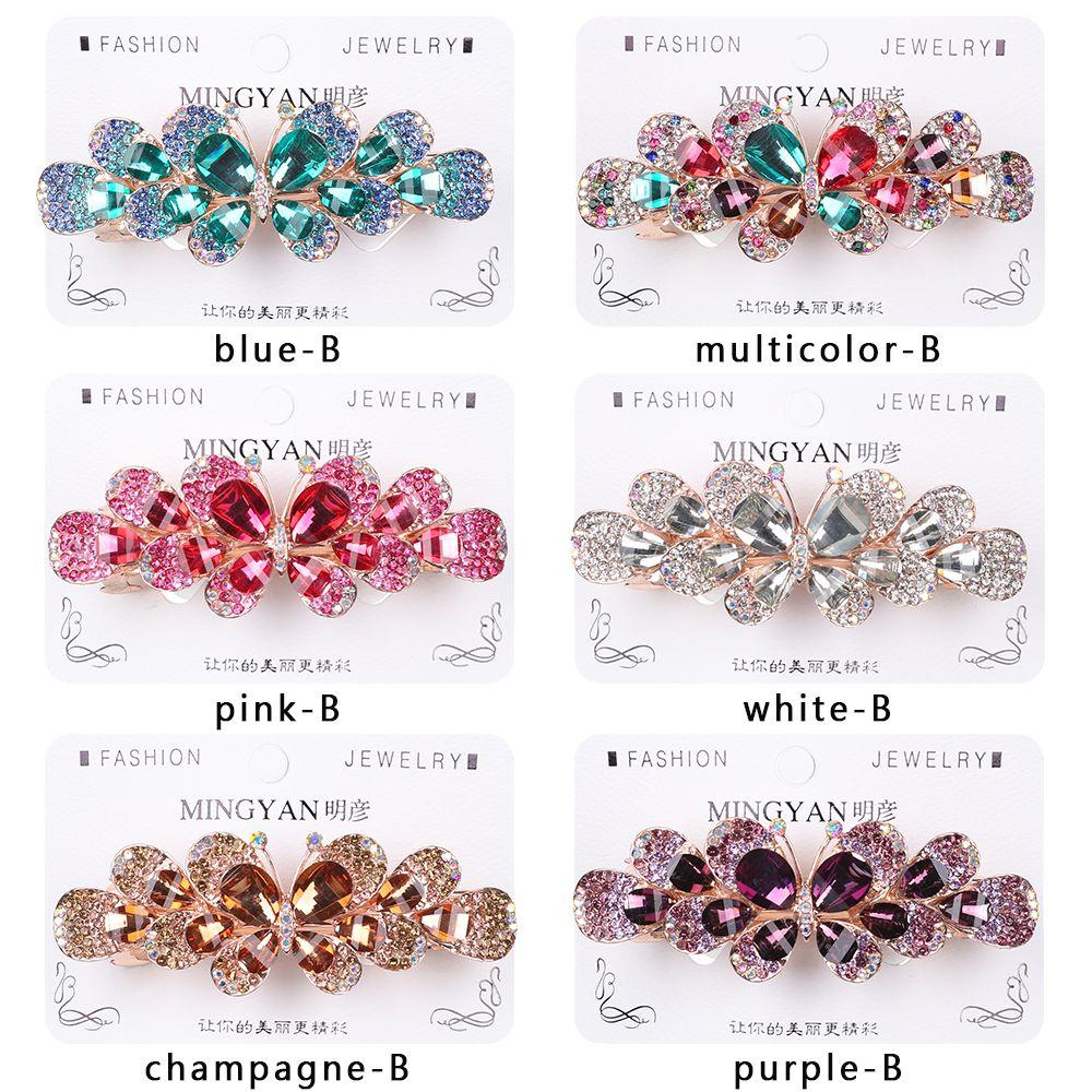 Аксессуары для головных уборов Диадема Цветочные заколки Держатель для конского хвоста Головной убор Кристаллическая заколка для волос