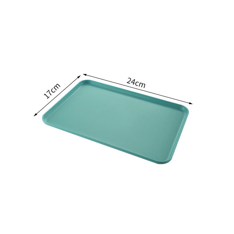 Nordic Style Rectangular Plastic Tray Household Thickened Food Plates Bread Pan Non-slip Tableware Storage Tray Kitchen Utensils