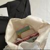 Korean Style Simple Canvas Handbag Tote Bag Large Capacity Bag Lace Shoulder Bag  Couple