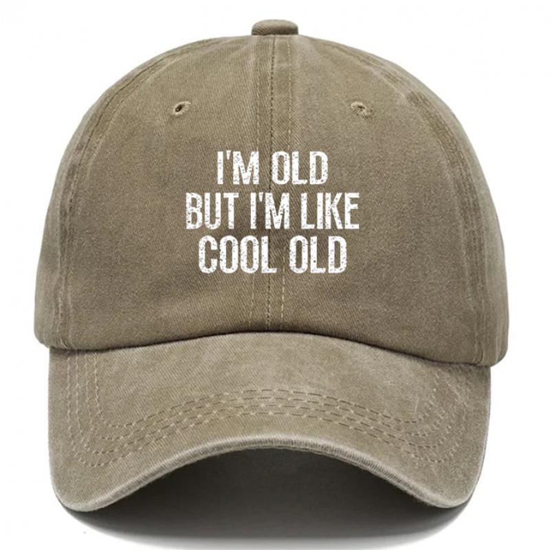 pc IM Old Printed Baseball for Men Women Adjustable Hook Loop Washed Breathable Dad Hat Suitable for Outdoor Beach Ca