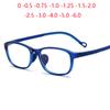 Safety Silicone Material Boy Girl Nearsighted Glasses For Children Anti-Blue Light Prescription Spectacles 0 -0.5 -0.75 To -6.0