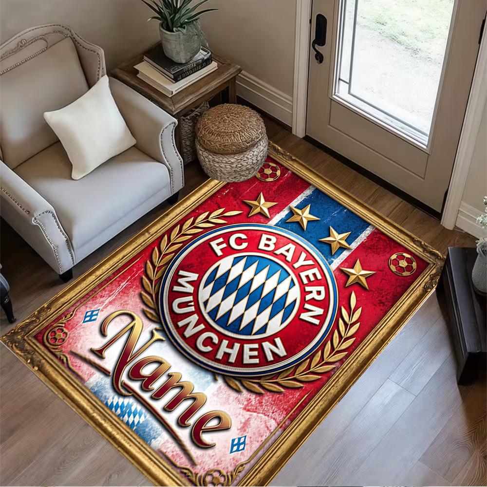 Bayern Munich Soccer Poster Carpet Design for Kitchen Living Rooms Dormitory Dining Room Anti-slip Rug Office home decor Gift for Festivals