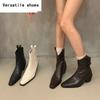 Chelsea High Heels Ankle Boots Women Shoes Leather Fashion New Snow Boots Winter Brand  Gladiator Pumps Western Botas Mujer