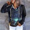 Женские повседневные модные пуловеры с длинными рукавами и принтом, толстовки с капюшоном