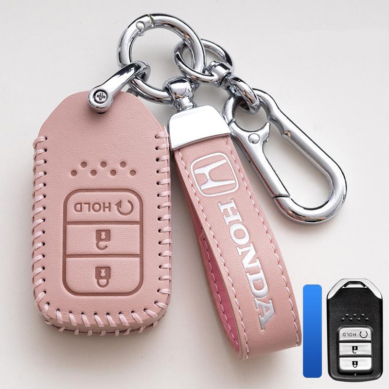 Leather Car Key Remote Cover Full Case Accessories Honda Civic Accord HR-V CR-V CRV 11th 2022 2023 City Fit Odyssey Jade RB6