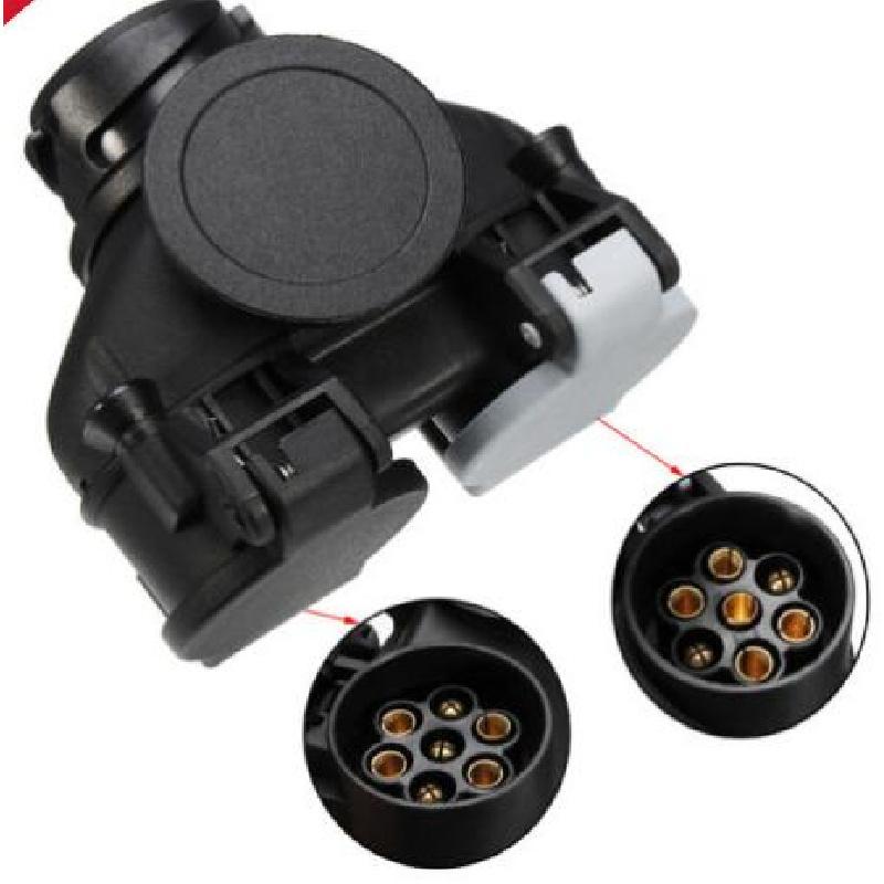 New 13 Pin Car To 7 Pin Plug Socket Adapter Converter Caravan Towing Tow Bar UK 12V