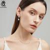 ORSA JEWELS Новые Серьги-подвески из Настоящего Серебра 925 пробы с Пресноводным Жемчугом, Классические Подвесные Серьги-шармы для Женщин, Изысканные Ювелирные Изделия, Подарок