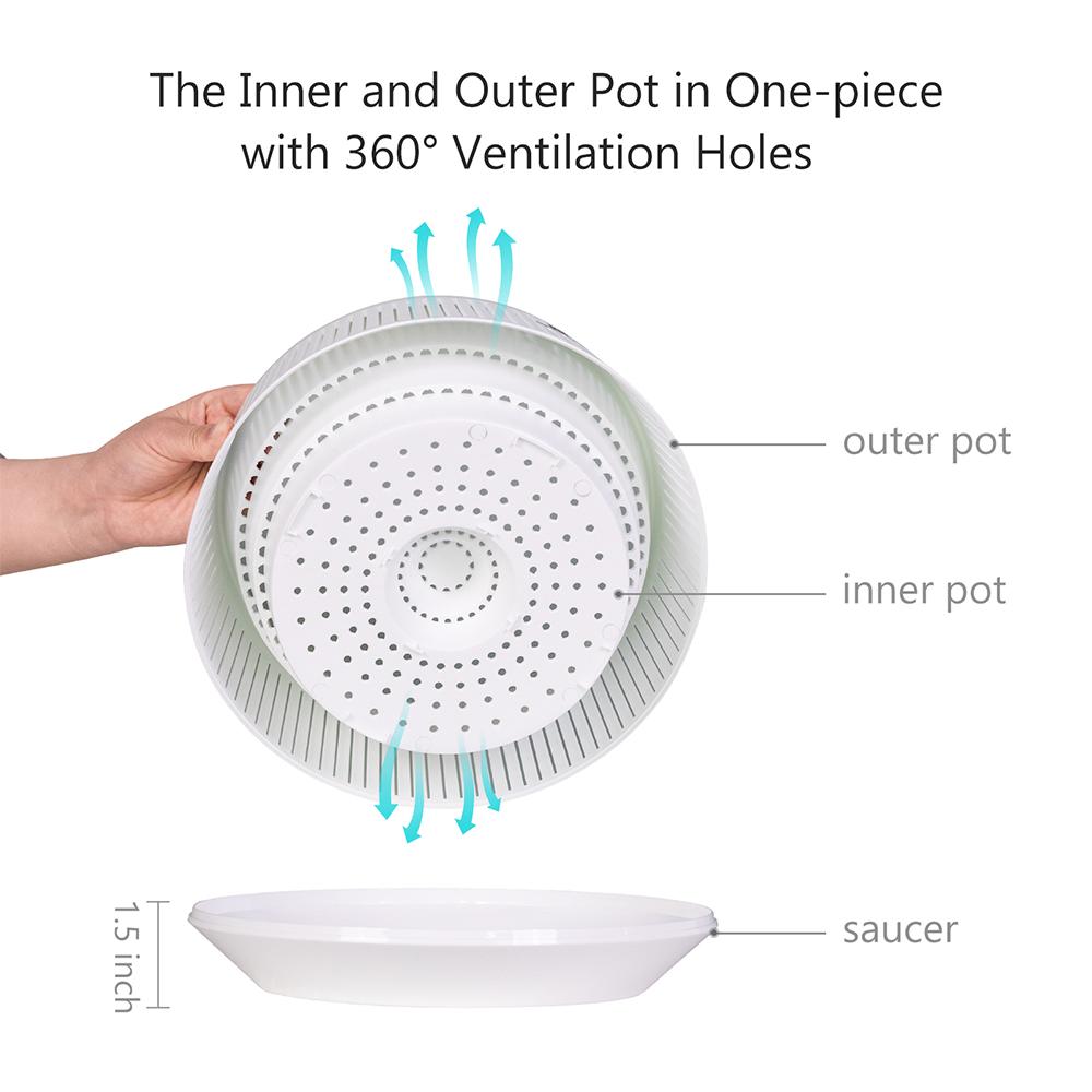 Meshpot Orchid Pot with Holes Plastic Flower Pot Decorative African Violet Pots with Air-Pruning and Good Air Circulation