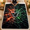 Flannel BlanketVenezia FC Football Warm Soft Throw Blanket for Indoor Sofa Bed Living Room Use