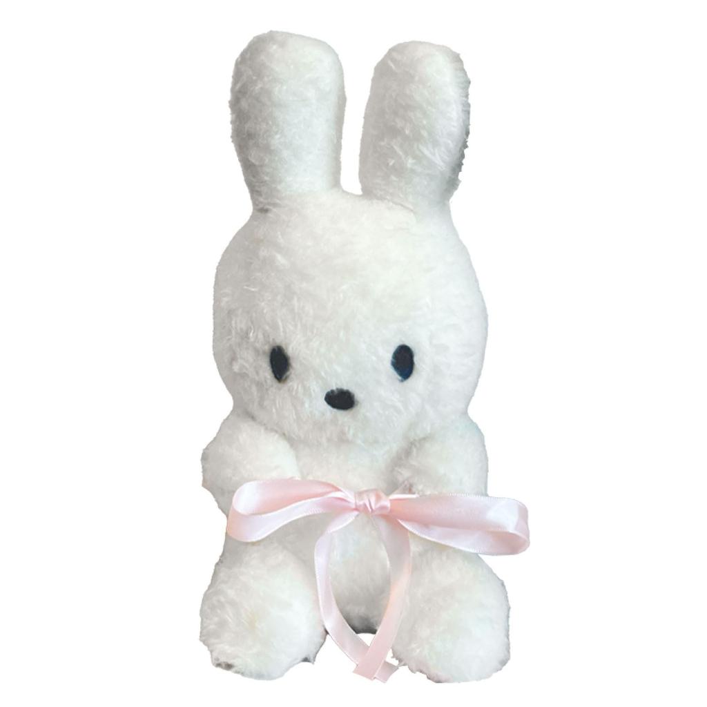 Q-FLA Fluffy Rabbit Plush Ornament, White, Perfect for Gifts and Celebrations, 804083