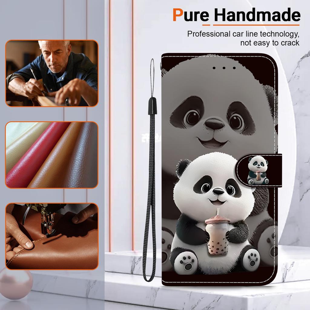 Handmade PU Leather Flip Case for Samsung Galaxy A53 5G (A536B/A536U/A536...)- Anti-Slip Shockproof Cover with Wrist Strap & Heart/Rose Cat Designs