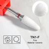 Ceramic Milling Cutter Flame Carbide Nail Drill Bits Pink Gel Remover Electric Machine Drills Polishing Peeling Nails Art Tools
