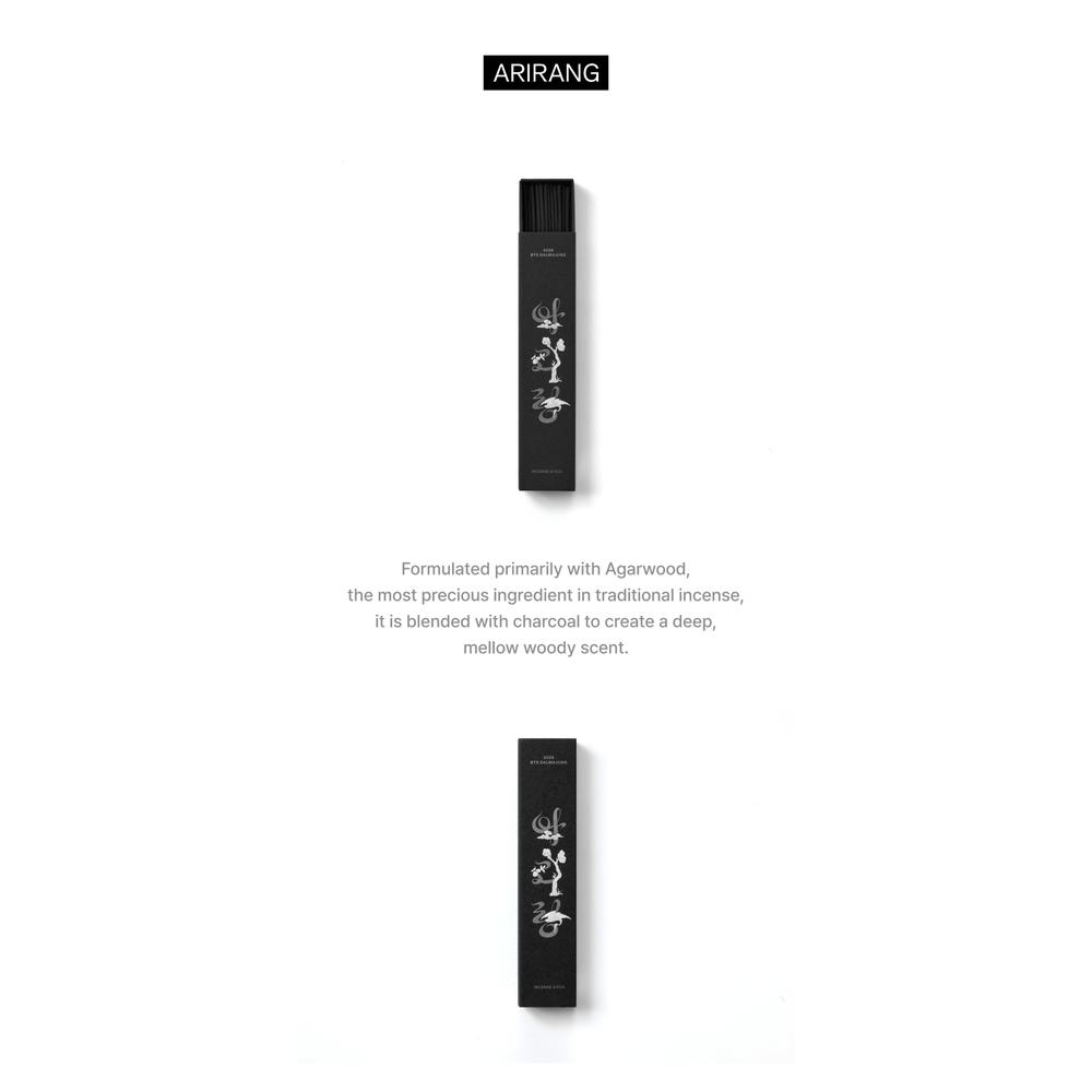 Подарочный набор с благовониями BTS Официальный мерч, Палочки благовоний 50 шт. + Держатель из нержавеющей стали, Аромат BTS / ARIRANG