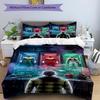 3pcs Duvet Cover Set (1*Duvet Cover + 2*Pillowcase, Without Core),Mighty Morphin Power Rangers Print Bedding Set, Bedroom Decor, All‑Season, Birthday 