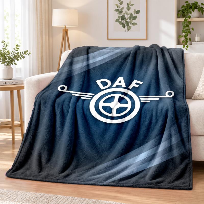 Теплый и уютный фланелевый плед с принтом DAF, покрывало для кровати, для домашнего декора