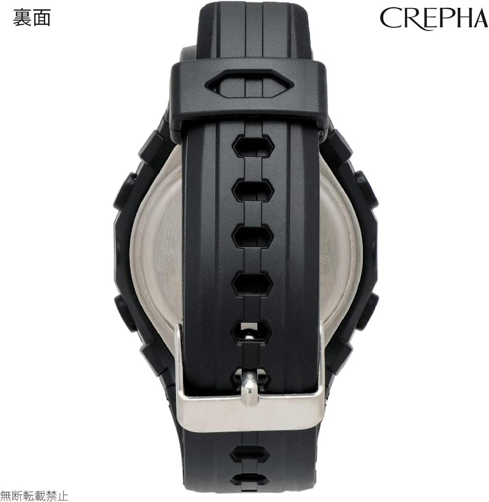 [Clefa] Цифровые мужские часы с радиоприемником, солнечной батареей, уретановый ремень, черный F-62-481WT