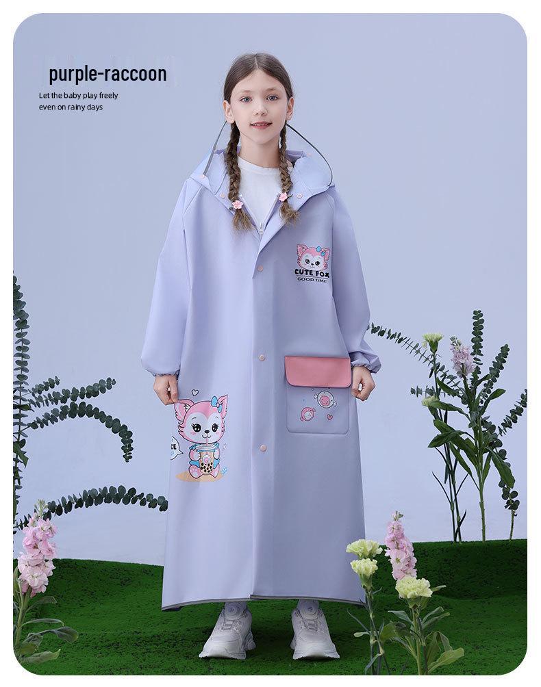 Детский полноразмерный водонепроницаемый велосипедный дождевик с чехлом для рюкзака, возраст 5-12 лет