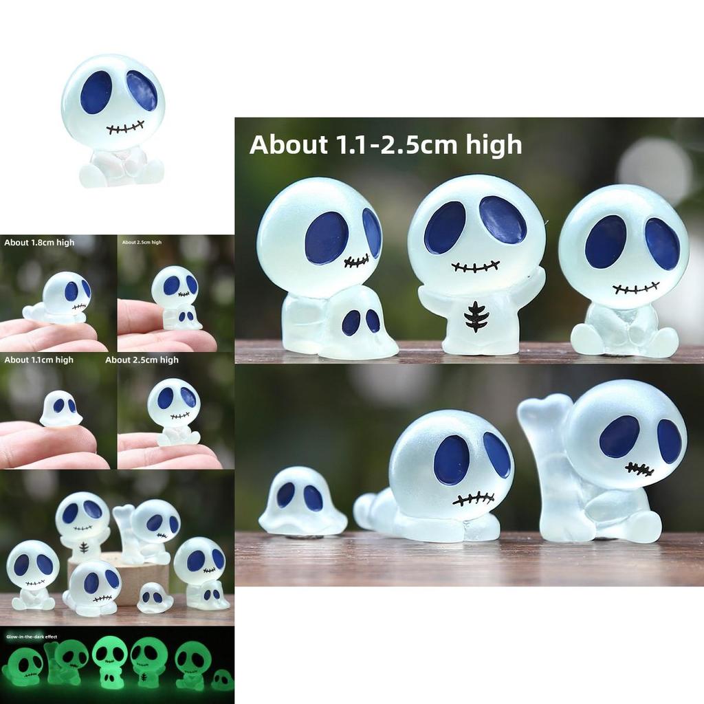 Resin Ghost Miniature Toy With Scene Design For Diy Decoration And Creative Play Activities