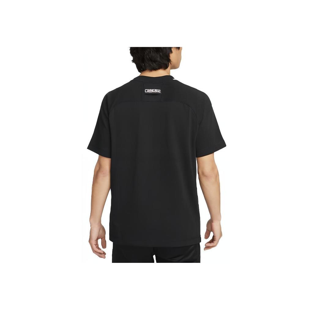 Nike Logo Print Football Round Neck Short Sleeve T-Shirt Men T-Shirts Black DN1017-010