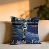 Midnight In Paris Cushion Cover Cozy Velvet Throw PillowSoft Warm Cushion For Sofa  Bed