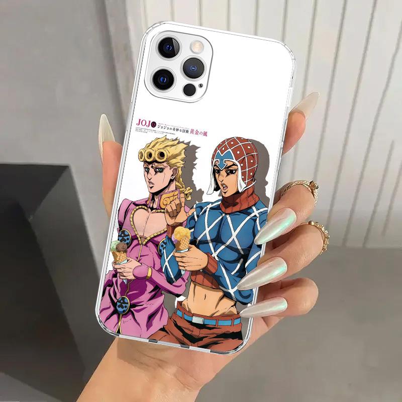 Чехол для телефона JoJo's Bizarre Adventure Golden Wind для iPhone 17 Air 16 15 Plus 14 13 Mini 12 11 Pro Max 16E 7 8 SE 2020 Мягкий Funda P