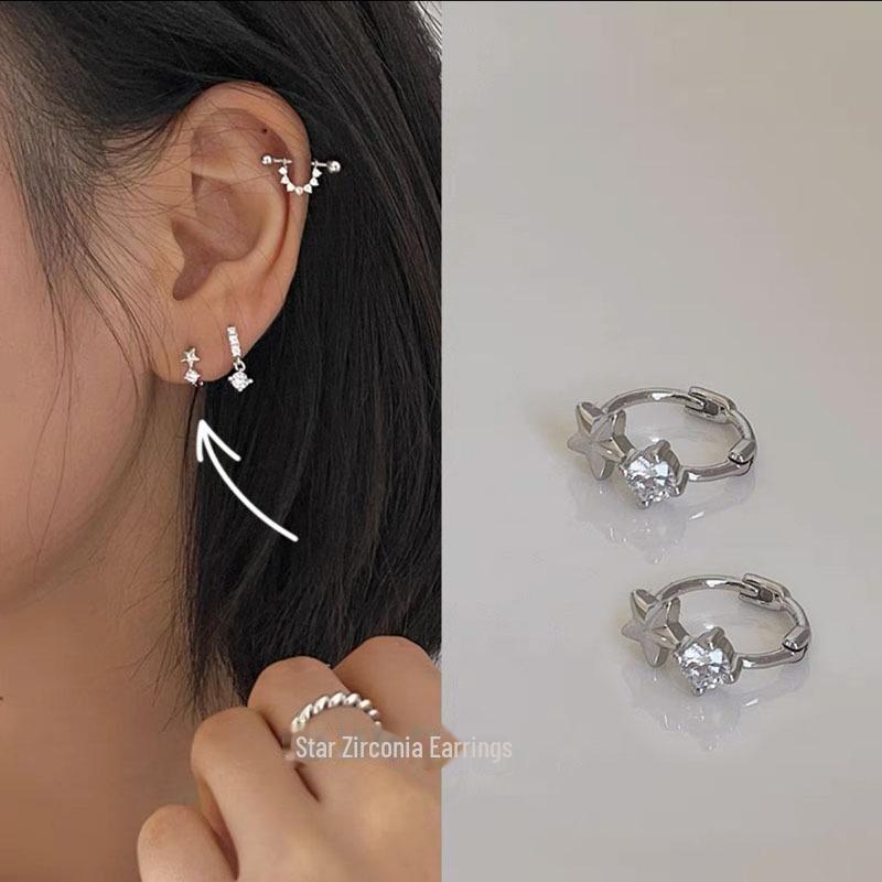 Серьги-гвоздики с винтовой пряжкой из посеребренного серебра 925 пробы для женщин — нишевый дизайн, высококачественные серьги-гвоздики в форме косточки, холодный стиль, летние аксессуары