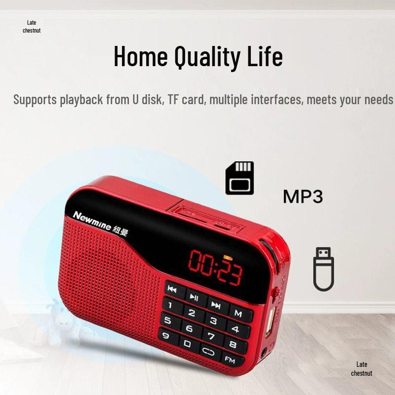 Портативный MP3-плеер Newman N63 для пожилых - Радио, Слот для карт, Истории и Опера