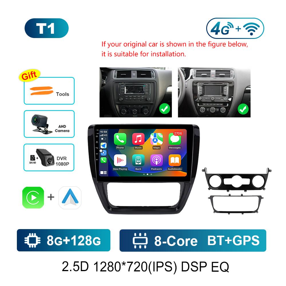 Система Android для VW Volkswagen Jetta 6 2011 - 2018 Navi GPS WiFi Автомобильный видео-мультимедийный проигрыватель DSP Stereo 4G HD Screen Bluetooth