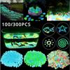 100/300pcs Garden Decoration Pebbles Glow In The Dark Decorative Pebbles Outdoor Decoration Fish Tank Aquarium