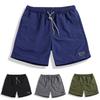 Shorts Solid Color Loose Male Men Drawstring Elastic Waist Shorts for Sports