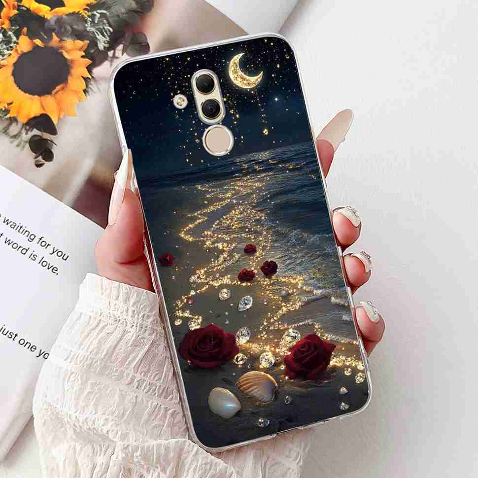 For Huawei Mate 20 Lite 6.3" Case SNE-AL00 Cute Cat Soft Silicone Cover For Huawei Mate 20Lite SNE-LX1 Colorful Butterfly Shell