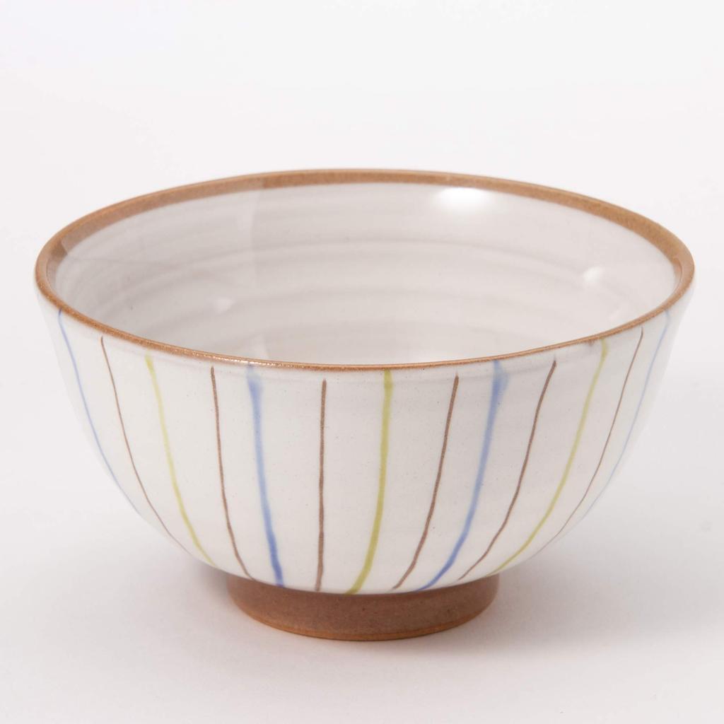 Mino Ware Nishiki Jugusa Rice Bowl Blue K21048