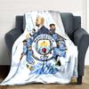 Manchester Crest Blankets Flannel Printed Breathable Warm Throw Blanket for Home Office Bedspreads 0708a4
