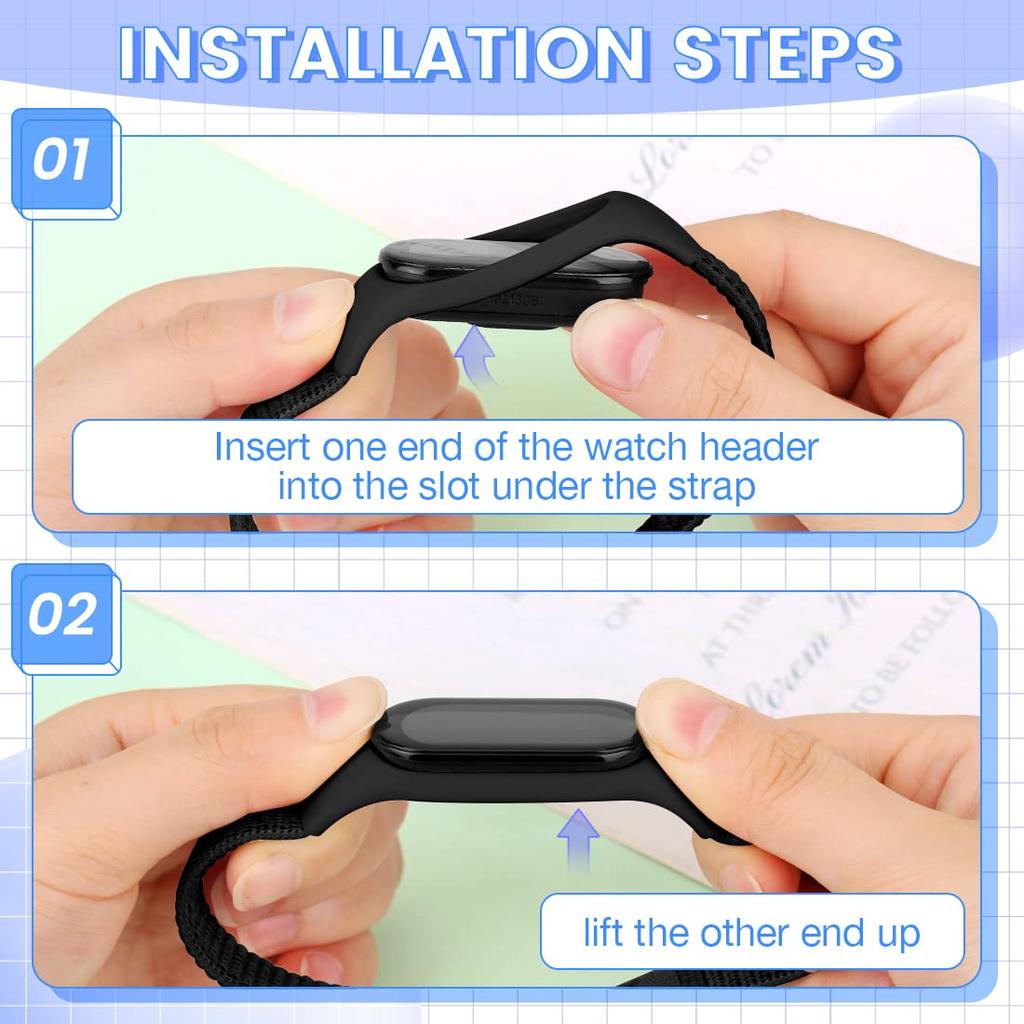 Нейлоновый ремешок-петля для Mi band 6 7, сменный мягкий регулируемый ремешок для наручных часов, браслет для Xiaomi Mi band 3 4 5 6 7