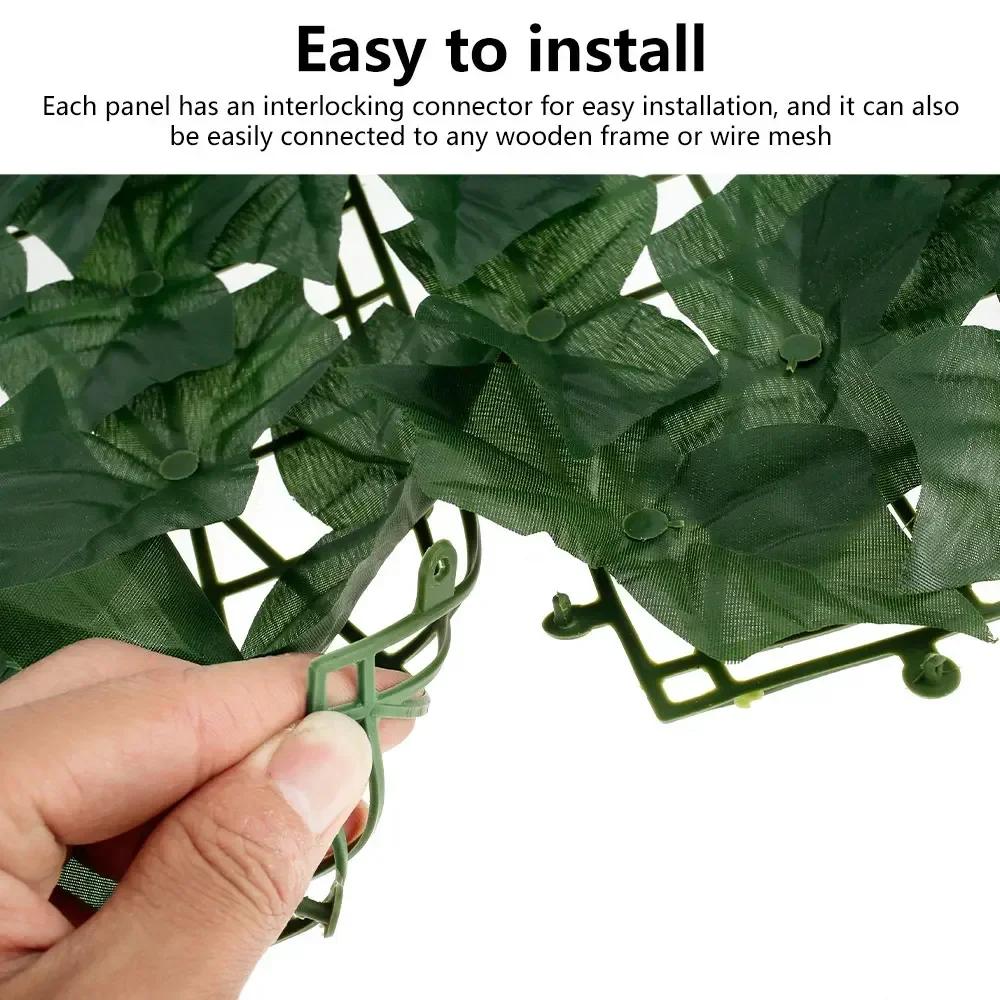 15/1 шт. искусственный плющ ограждение для уединения 50x100 см искусственная изгородь из искусственного плюща украшение из листьев виноградной лозы для наружного декора сада