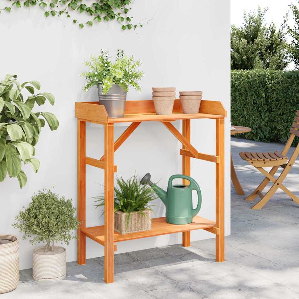 Planting Table Brown 75 x 40 x 90 cm Solid Pine Wood