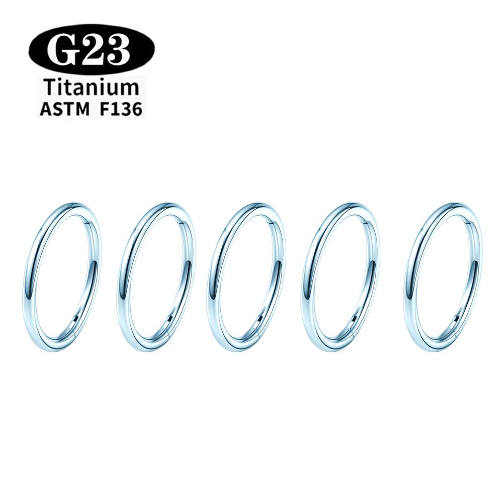 5/50 шт. ASTM F136 G23 Титановый Пирсинг Кольцо в Нос Пирсинг Кольцо в Губу Серьга Диафрагма Кликер Трагус Украшения для Тела 14G16G18G20G