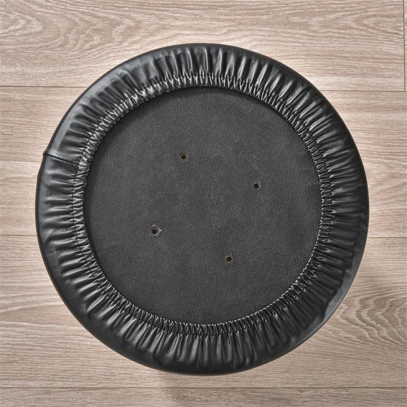 1 шт. Чехол на круглый табурет из ПУ кожи, Водонепроницаемый чехол для барного стула, Однотонный, Полностью закрывающий, Чехол на вращающееся кресло, Ресторан, Отель